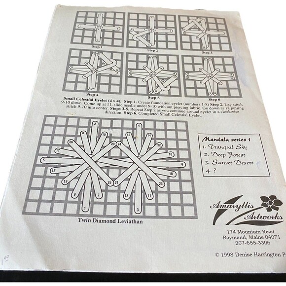 Sunset Desert Cross Stitch Leaflet 17 Mandala Series 1 Amaryllis Artworks - Picture 6 of 10